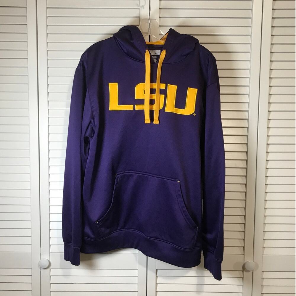 Majestic Section 101 LSU Tigers Men Hoodie Sweatshirt M 38/40